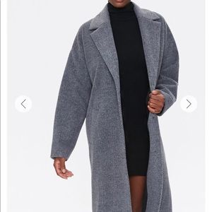 NWT Forever 21 Long Tweed Coat